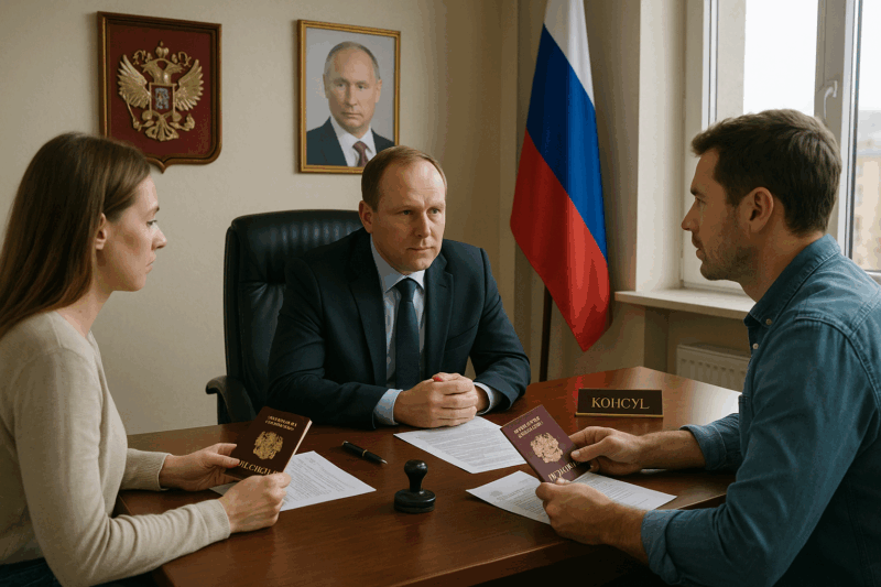 Российское консульство затягивает выход из гражданства